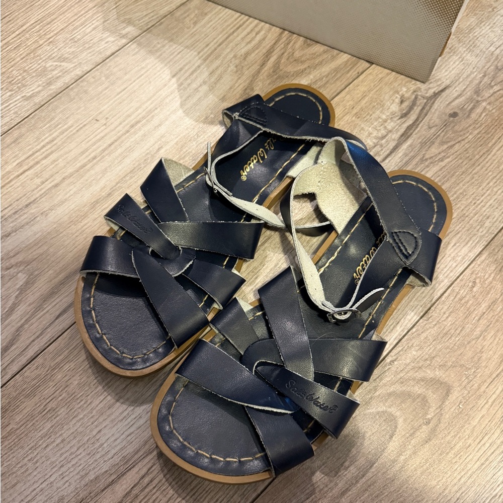 Salt Water Sandals by Hoy - Black Leather Sandals
